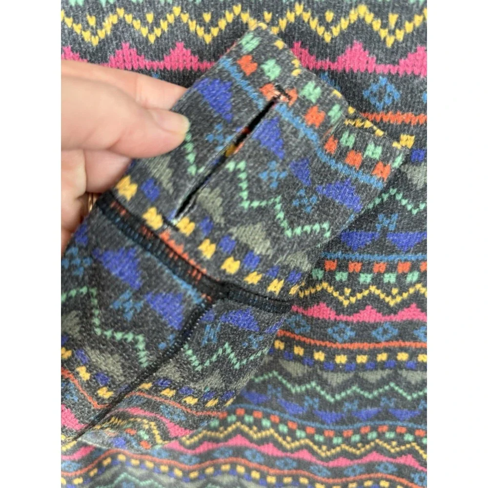 Burton Snowboard Dry Ride Mid Weight Thermal Base Layer Aztec Women's S Spellout